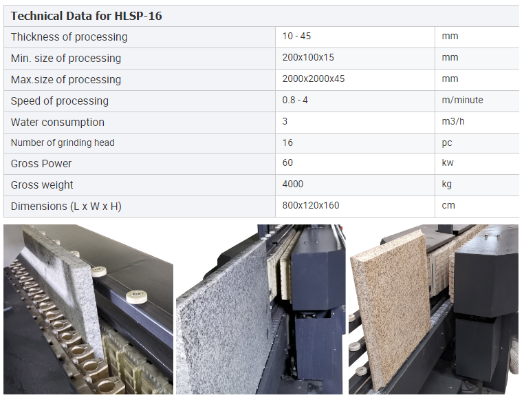 Granit kenar kesme makinesi için teknik standart