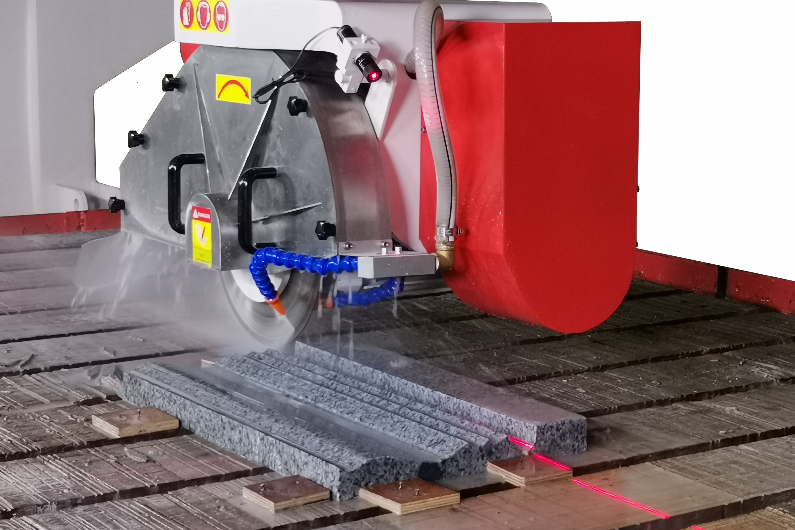 Mermer granit kuvars için taş kesme makinası, otomatik döşeme taş işleme köprü testere makinası