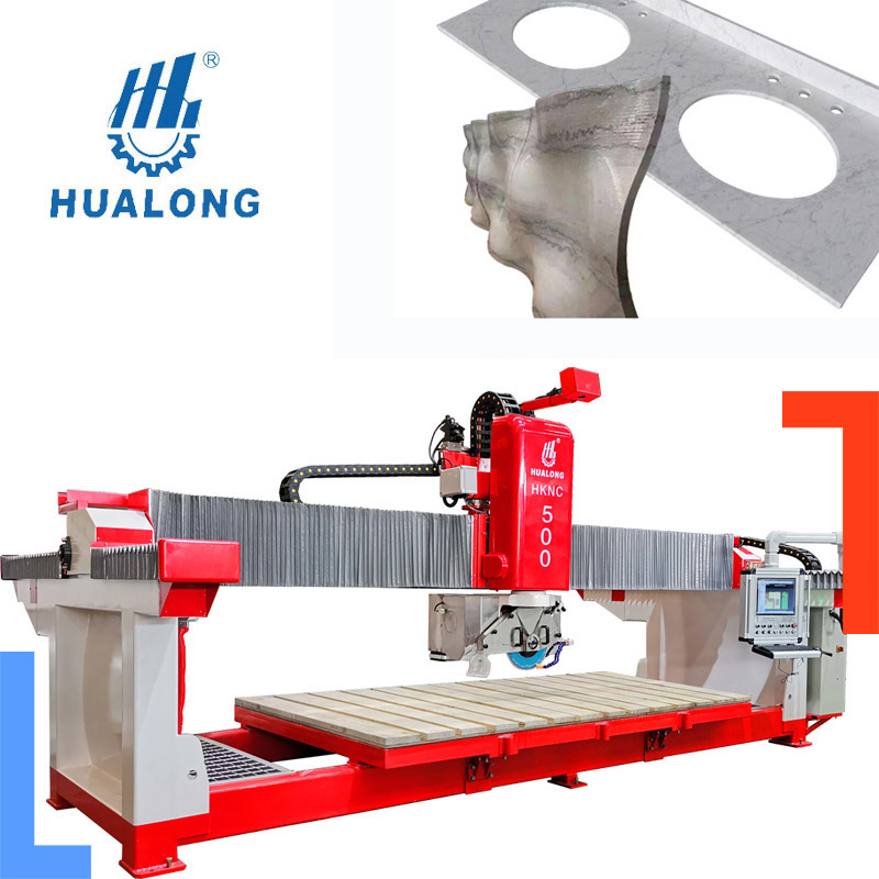 İtalyan sistem taş makineleri otomatik çok işlevli 5 eksenli cnc router Köprü Testere freze ile Mermer Taş Kesme Makinesi