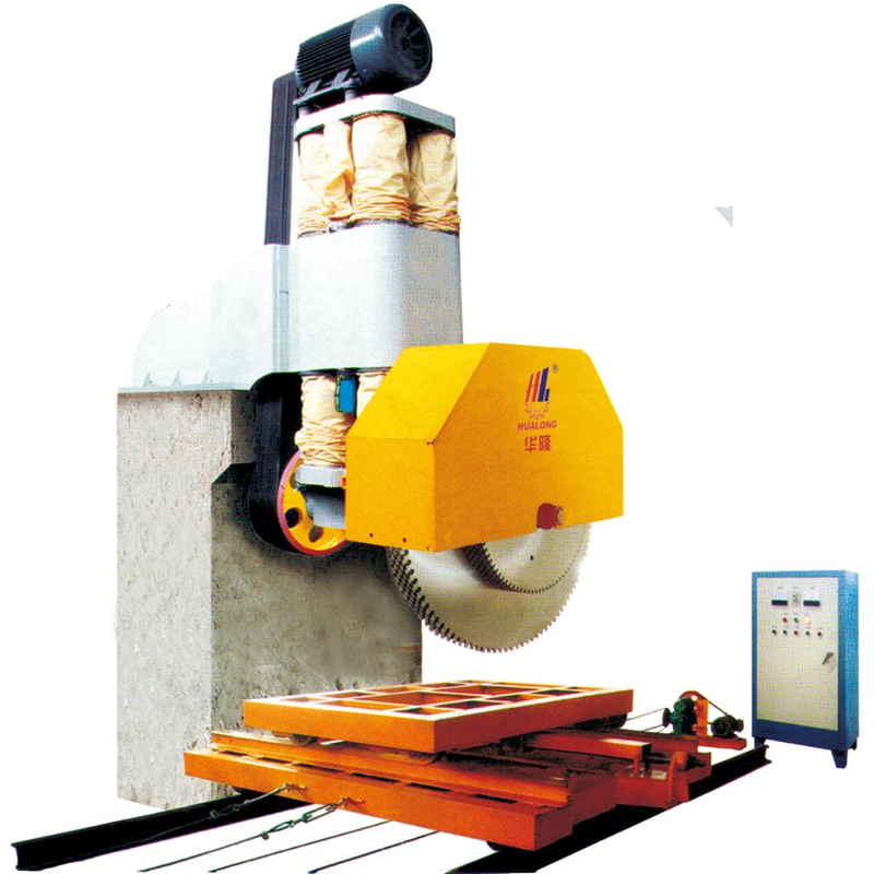 Granit / Mermer Blok HLDQ-1600 için Hualong Stone Machinery Hidrolik Kaldırma Çok Bıçaklı Taş Kesme Makinesi