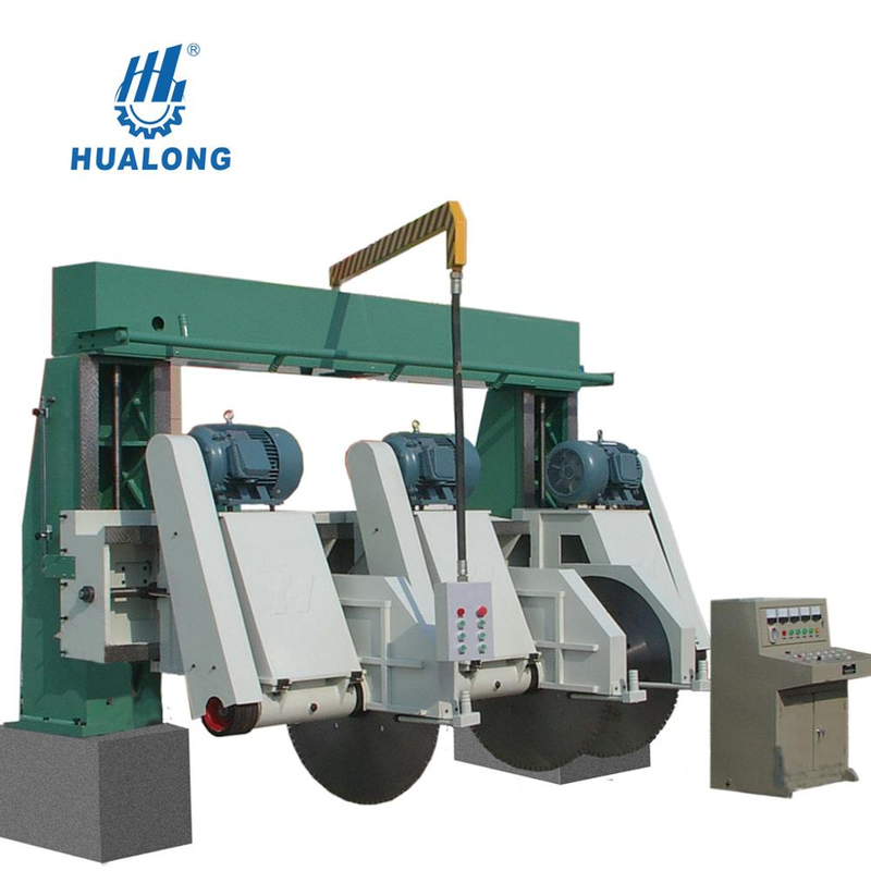 Hualong Stone Machinery Ganite Kerbstone HLSQ3-2600 için 3 Diskli Bordür Taş Kesme Makinesi