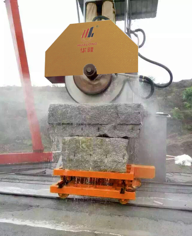 Granit / Mermer Blok HLDQ-1600 için Hualong Stone Machinery Hidrolik Kaldırma Çok Bıçaklı Taş Kesme Makinesi