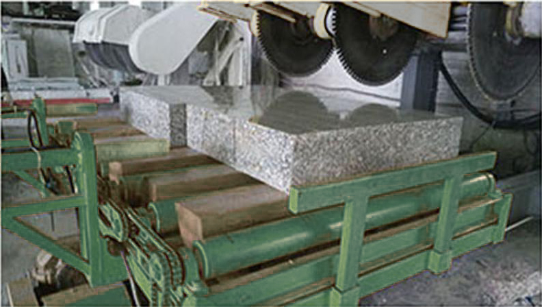 Hualong Stone Machinery Ganite Kerbstone HLSQ3-2600 için 3 Diskli Bordür Taş Kesme Makinesi