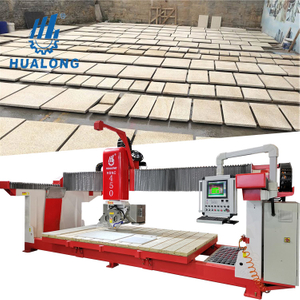 Hualong HSNC-450 Otomatik 45 derece kafa devirme CNC Granit Köprü Testere Taş Kesme Makinesi