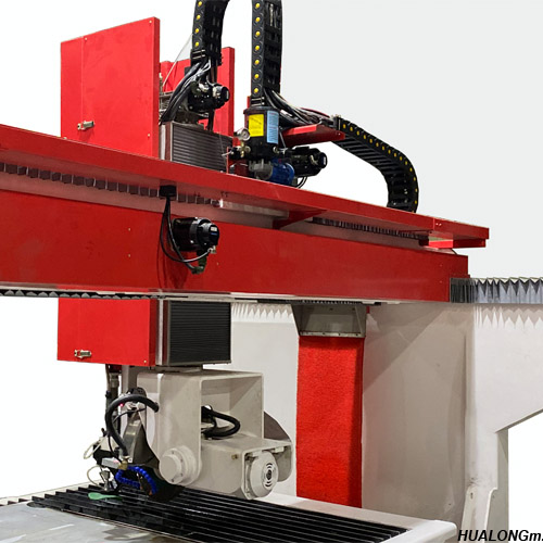 HUALONG Yüksek Verimli Kesim ve Jet 5 Eksenli CNC SawJet Köprü Testere ve Su Jeti ile Taş Kesme Makinesi HKNC-650J 