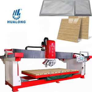 HUALONG makineleri Taş Kesme Makinesi HLSQ-450 45 derece pah Otomatik taş kesme Granit Köprü Testere Plaka kesmek için