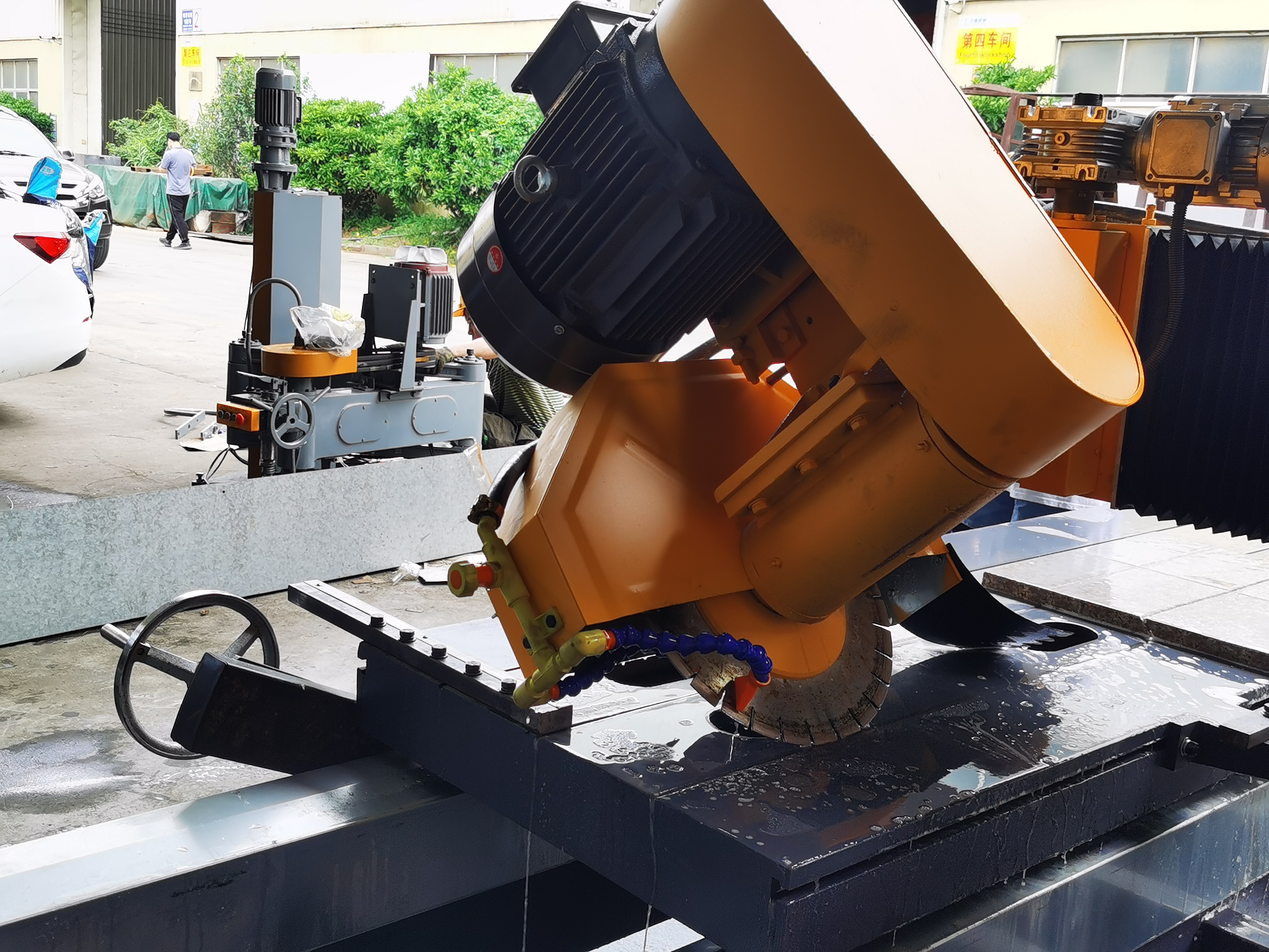 Hualong HSQ-2800 Manuel taş granit Cam Kesici kesmek için levha mermer ile Kenar kesme makinesi